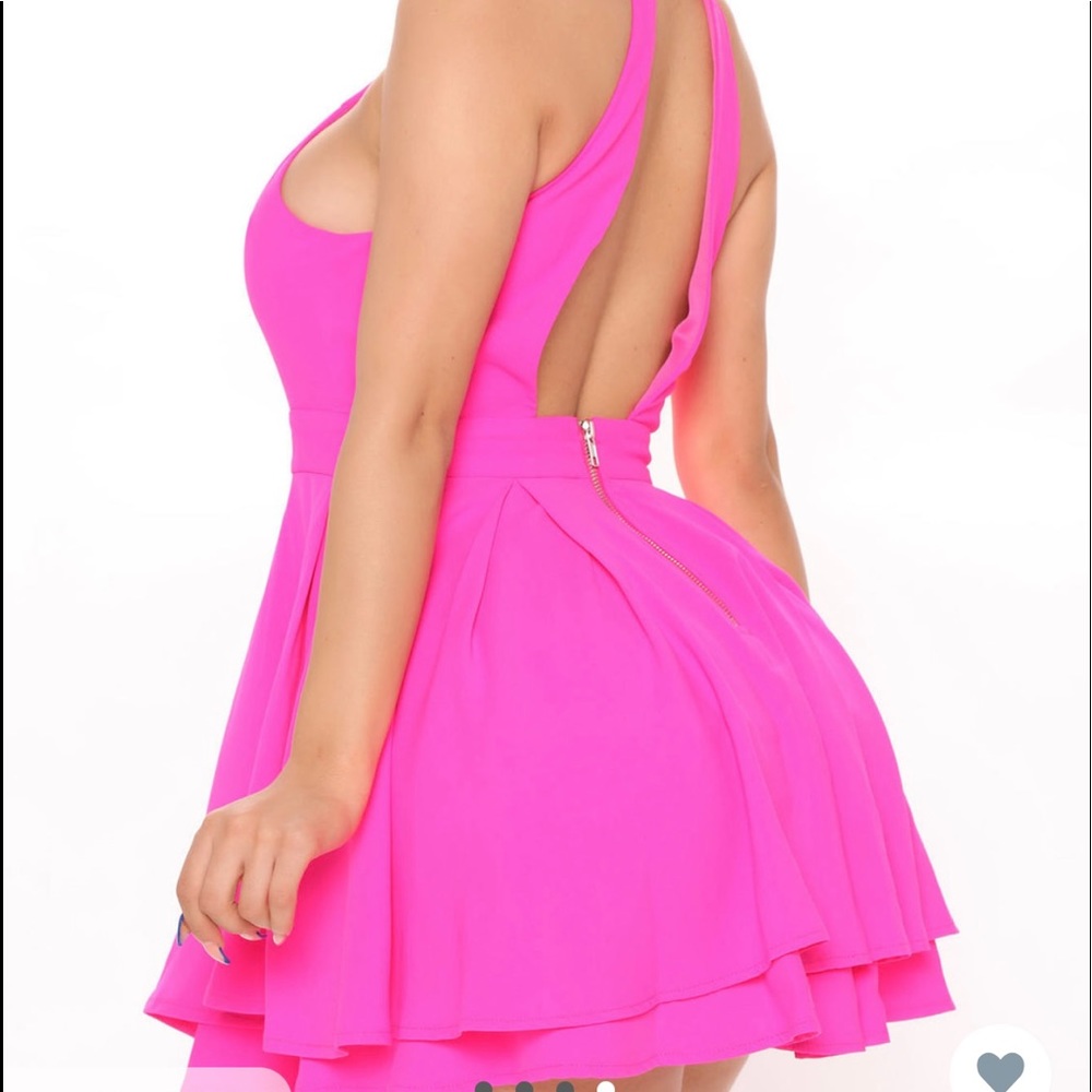 Hot pink fit and flare mini dress. Great quality and never worn